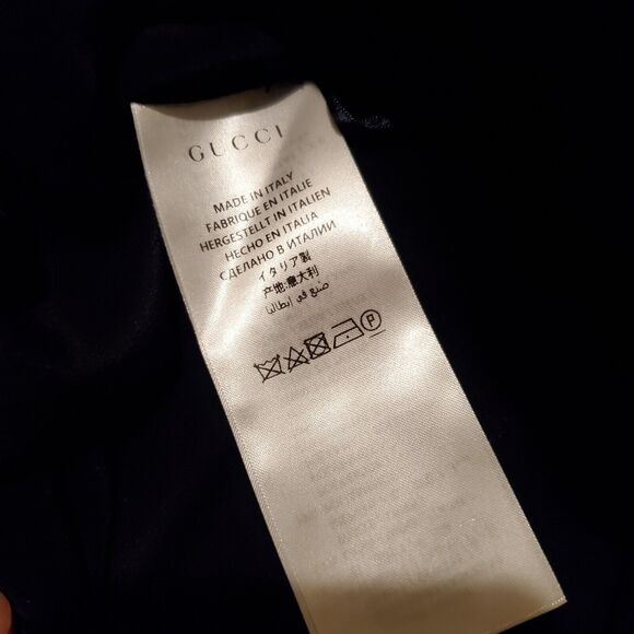NWT. $3500 GUCCI Printed Dress Size IT40. Dark blue red - Picture 10 of 16
